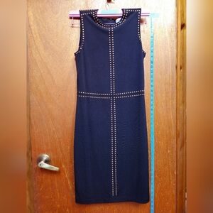 Calvin Klein Black Studded Midi Dress